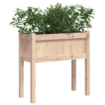 Odlingslåda med ben 70x31x70 cm massiv furu