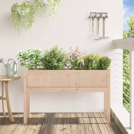 Odlingslåda med ben 110x31x70 cm massivt douglasträ