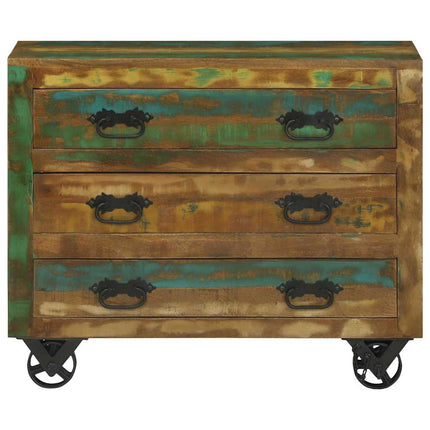 Sideboard med låda Brun 80 x 30 x 65 cm Solid återvunnen trä