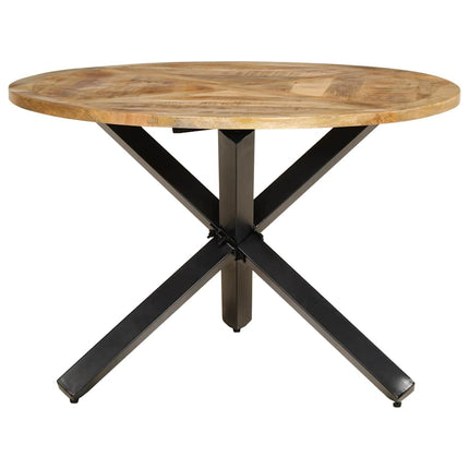 Matbord Ø110x75 cm massivt grovt mangoträ