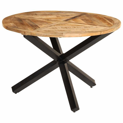 Matbord Ø110x75 cm massivt grovt mangoträ
