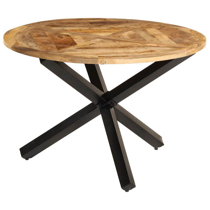 Matbord Ø110x75 cm massivt grovt mangoträ