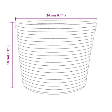 Förvaringskorgar 2 st brun och vit Ø24x18 cm bomull