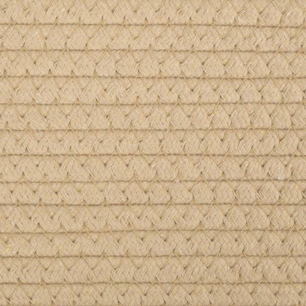 Förvaringskorgar 2 st beige och vit Ø28x28 cm bomull