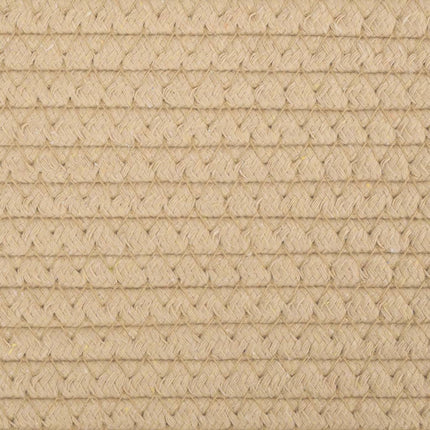 Förvaringskorg beige och vit Ø51x33 cm bomull