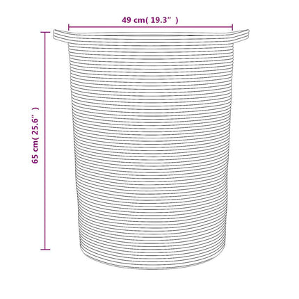 Förvaringskorg brun och vit Ø49x65 cm bomull