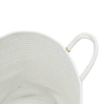 Förvaringskorg vit Ø40x35 cm bomull