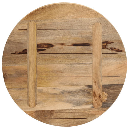 Bordsskiva Ø 40x3,8 cm rund massivt grovt mangoträ