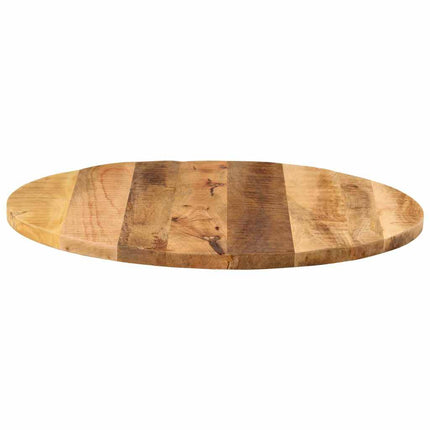 Bordsskiva Ø 80x2,5 cm rund massivt grovt mangoträ