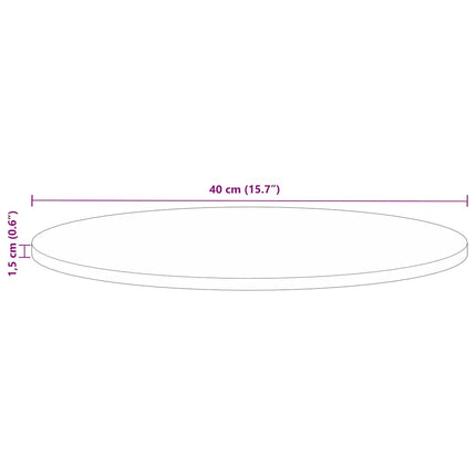 Bordsskiva Ø 40x1,5 cm rund massivt återvunnet trä