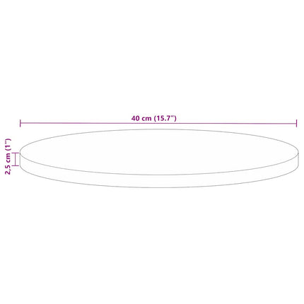 Bordsskiva Ø 40x2,5 cm rund massivt återvunnet trä