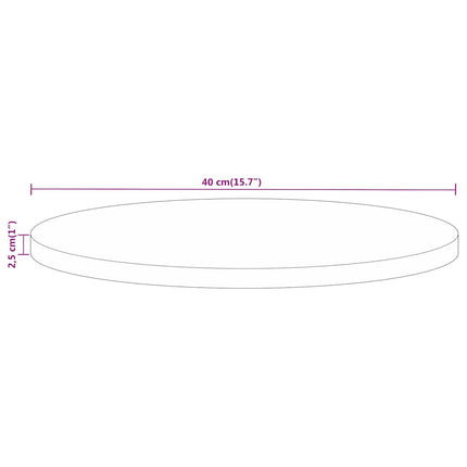Bordsskiva Ø 40x2,5 cm rund massivt återvunnet trä