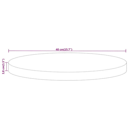 Bordsskiva Ø 40x3,8 cm rund massivt återvunnet trä