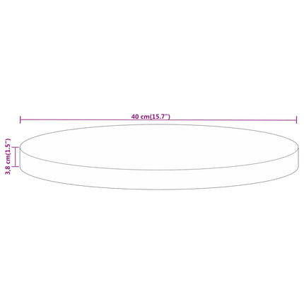 Bordsskiva Ø 40x3,8 cm rund massivt mangoträ