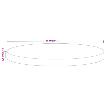 Bordsskiva Ø 50x3,8 cm rund massivt mangoträ