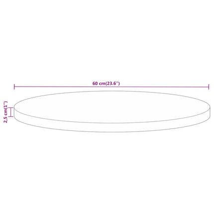 Bordsskiva Ø 60x2,5 cm rund massivt mangoträ