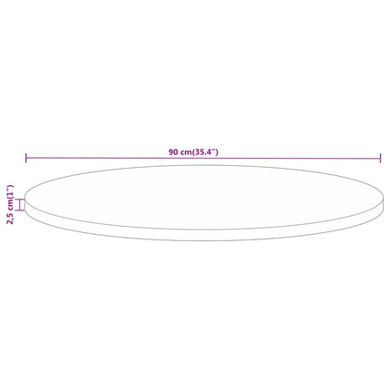 Bordsskiva Ø 90x2,5 cm rund massivt mangoträ