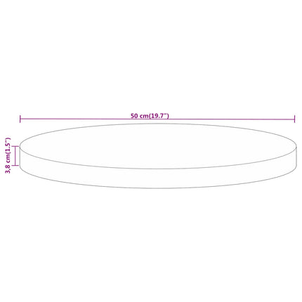 Bordsskiva Ø 50x3,8 cm rund massivt mangoträ