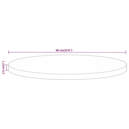 Bordsskiva Ø 60x2,5 cm rund massivt mangoträ