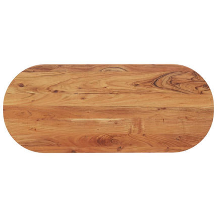 Bordsskiva 140x60x3,8 cm oval massivt akaciaträ