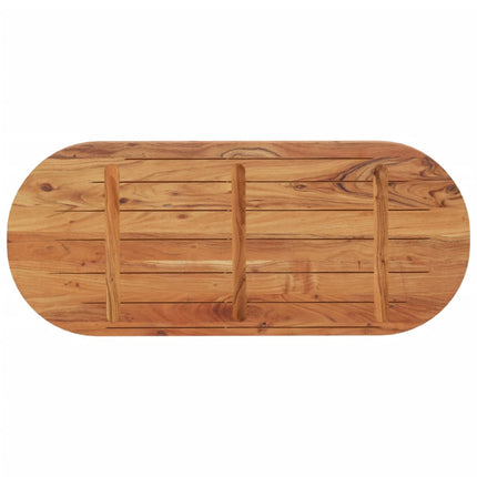 Bordsskiva 140x60x3,8 cm oval massivt akaciaträ