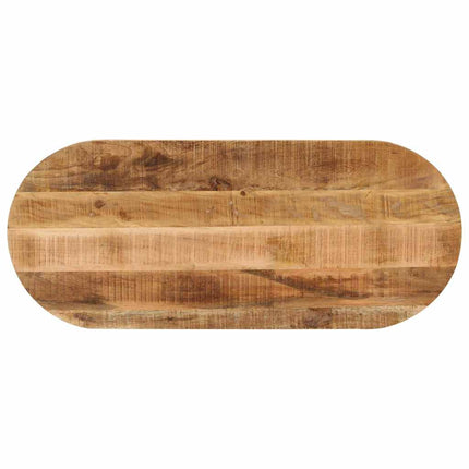 Bordsskiva 80x40x2,5 cm oval massivt grovt mangoträ