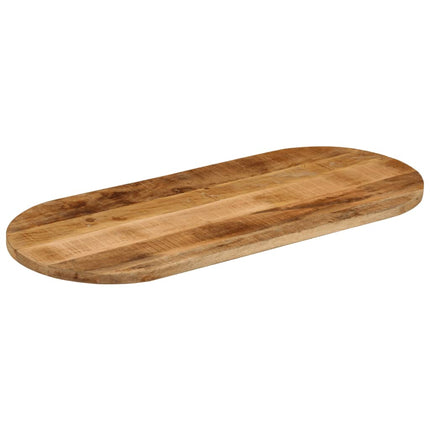 Bordsskiva 90x40x2,5 cm oval massivt grovt mangoträ