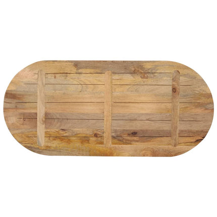 Bordsskiva 120x60x3,8 cm oval massivt mangoträ