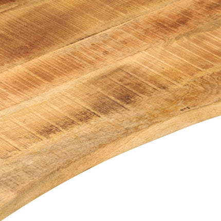 Skrivbordsskiva med båge 100x60x2,5 cm massivt grovt mangoträ