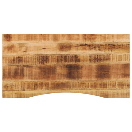Skrivbordsskiva med båge 120x60x2,5 cm massivt grovt mangoträ