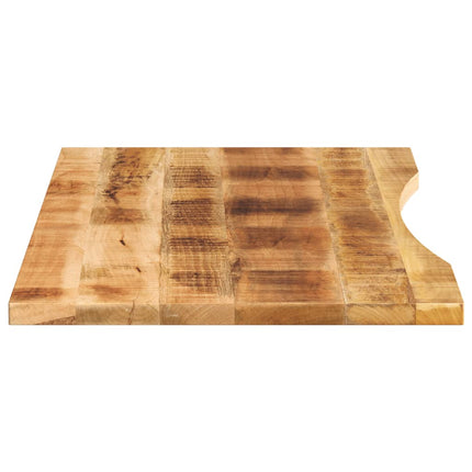 Skrivbordsskiva med kurva 140x60x2,5 cm massivt grovt mangoträ