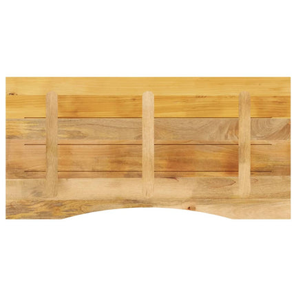 Skrivbordsskiva med kurva 140x60x2,5 cm massivt grovt mangoträ