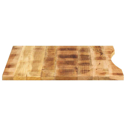 Skrivbordsskiva med kurva 110x80x2,5 cm massivt grovt mangoträ