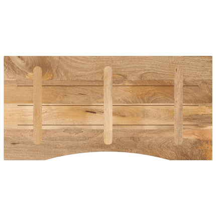 Skrivbordsskiva med kurva 140x50x2,5 cm massivt grovt mangoträ