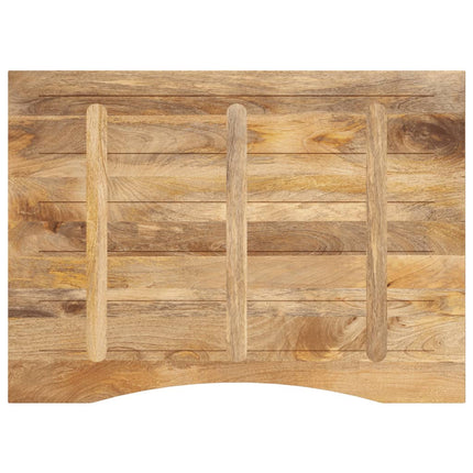 Skrivbordsskiva med kurva 110x80x2,5 cm massivt grovt mangoträ
