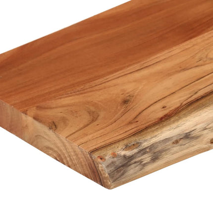 Vägghylla 50x20x2,5 cm rektangulär massiv akacia ojämn kant