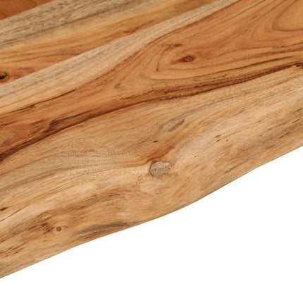 Vägghylla 110x20x2,5 cm rektangulär massiv akacia ojämn kant