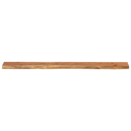 Vägghylla 140x20x2,5 cm rektangulär massiv akacia ojämn kant