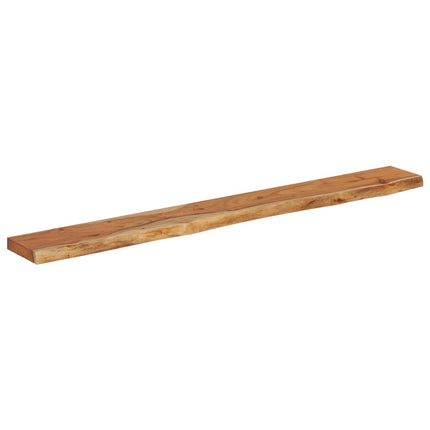Vägghylla 160x20x2,5 cm rektangulär massiv akacia ojämn kant
