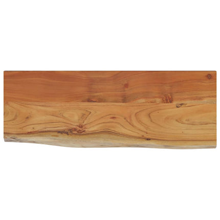 Vägghylla 80x30x2,5 cm rektangulär massiv akacia ojämn kant