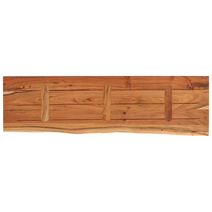 Vägghylla 90x30x2,5 cm rektangulär massiv akacia ojämn kant