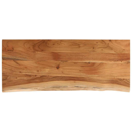 Bänkskiva för badrum 140x60x2,5 cm rektangulär massiv akacia