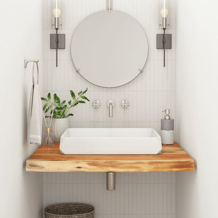 Bänkskiva för badrum 70x60x3,8 cm rektangulär massiv akacia