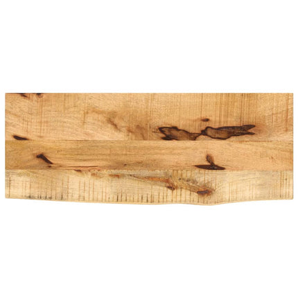 Bordsskiva 80x20x2,5 cm levande kant massivt grovt mangoträ