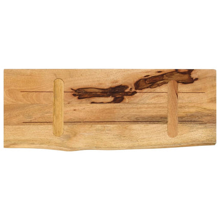 Bordsskiva 80x20x2,5 cm levande kant massivt grovt mangoträ