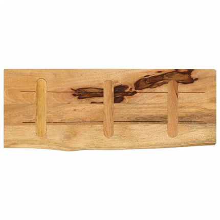 Bordsskiva 90x30x2,5 cm levande kant massivt grovt mangoträ