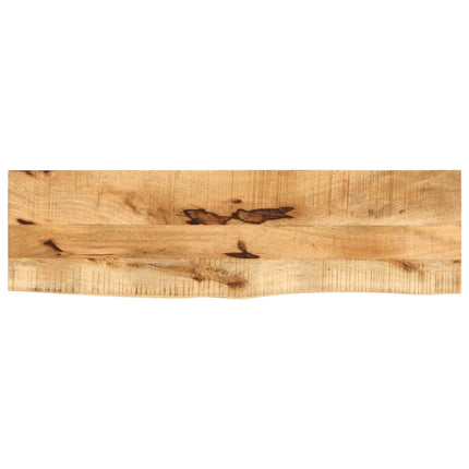 Bordsskiva 120x30x2,5 cm levande kant massivt grovt mangoträ
