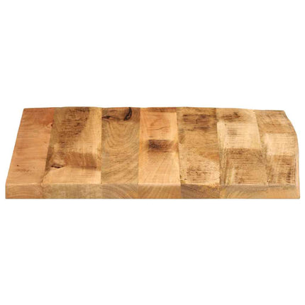 Bordsskiva 40x40x2,5 cm levande kant massivt grovt mangoträ