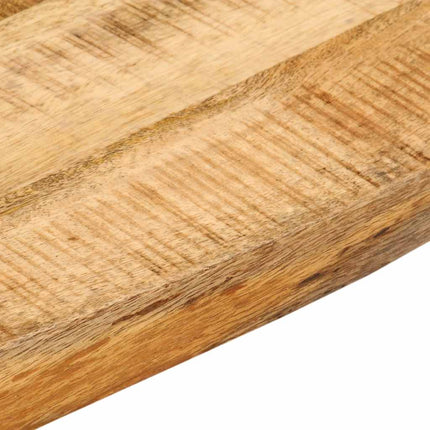 Bordsskiva 40x40x2,5 cm levande kant massivt grovt mangoträ