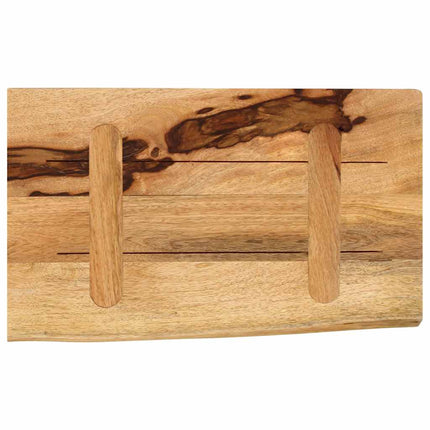 Bordsskiva 50x40x2,5 cm levande kant massivt grovt mangoträ